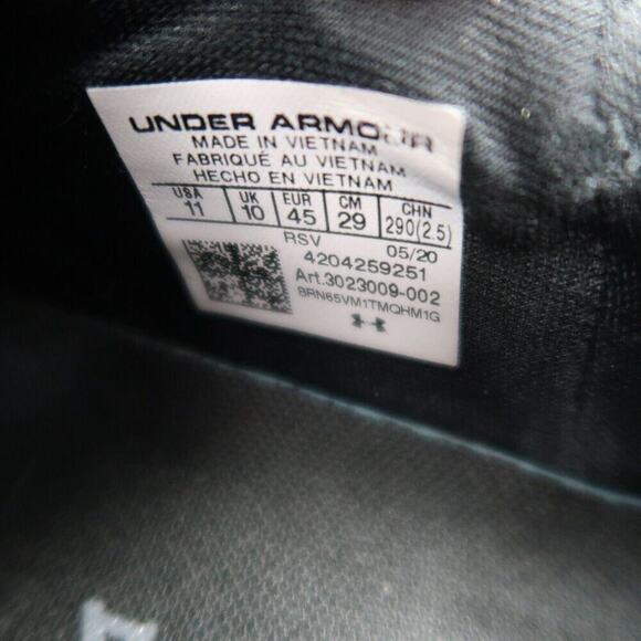 Under Armour Shoes Mens 11 Hovr Rise 2 Cross Training Athletic Sneaker Black Low main image 9
